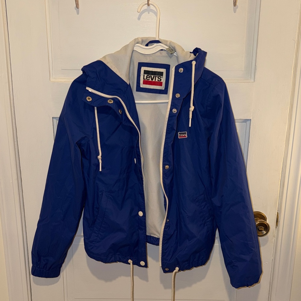 Levi's Royal Blue Windbreaker Rain Jacket
